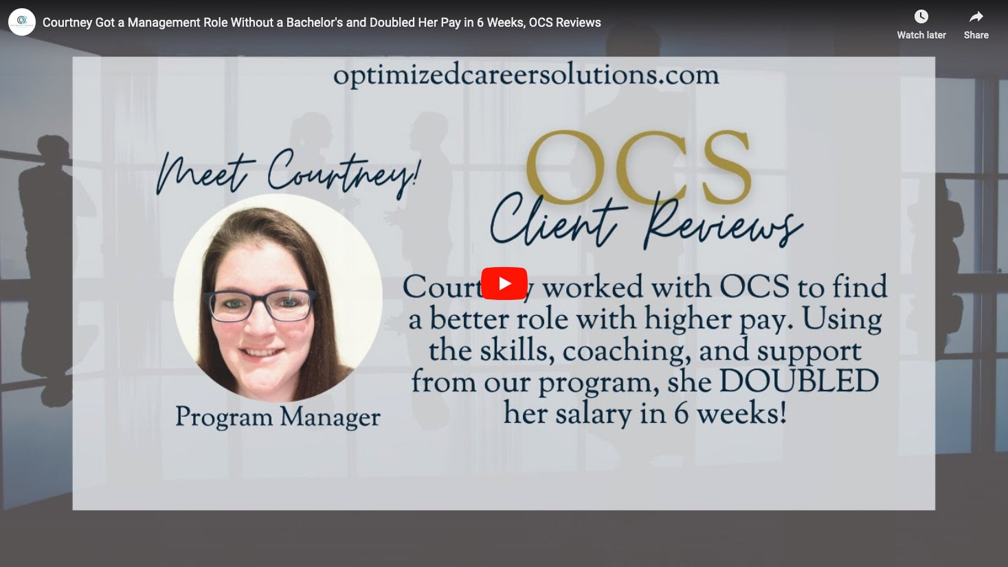 Courtney Got a Management Role Without a Bachelor's and Doubled Her Pay in 6 Weeks, OCS Reviews